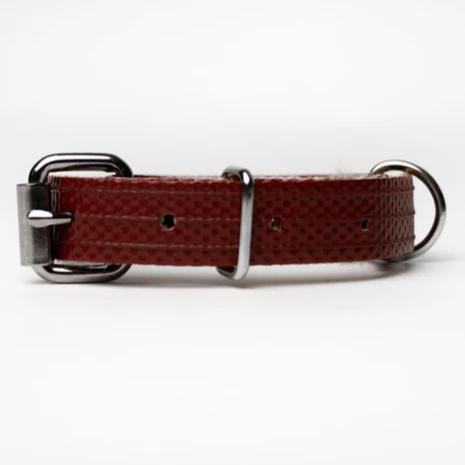 Bendl Upcycled Firehose Dog Collar - Red - Image 3