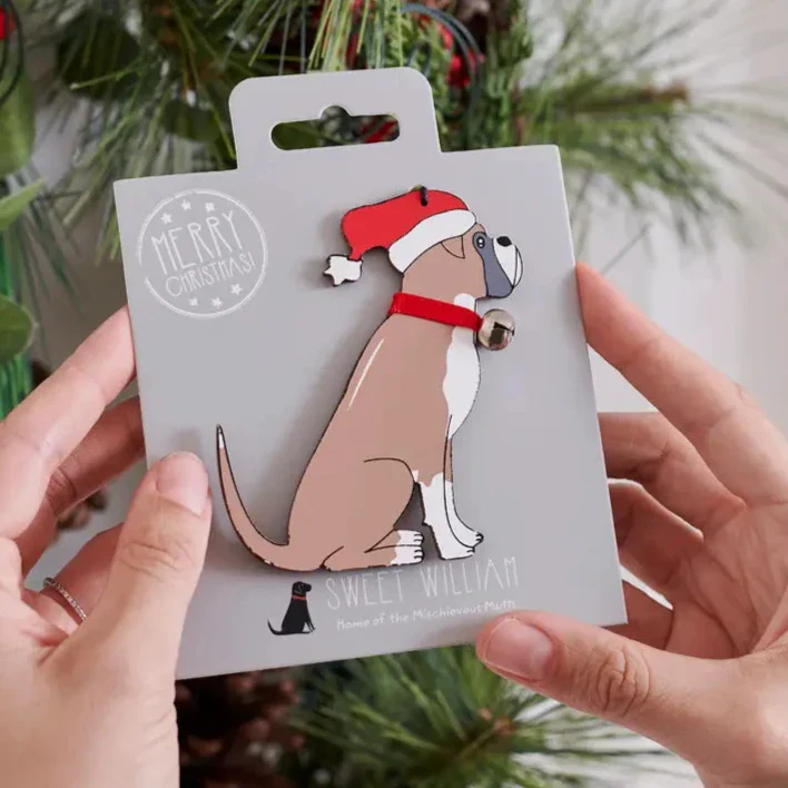 Christmas Tree Dog Decoration, Boxer - Image 2
