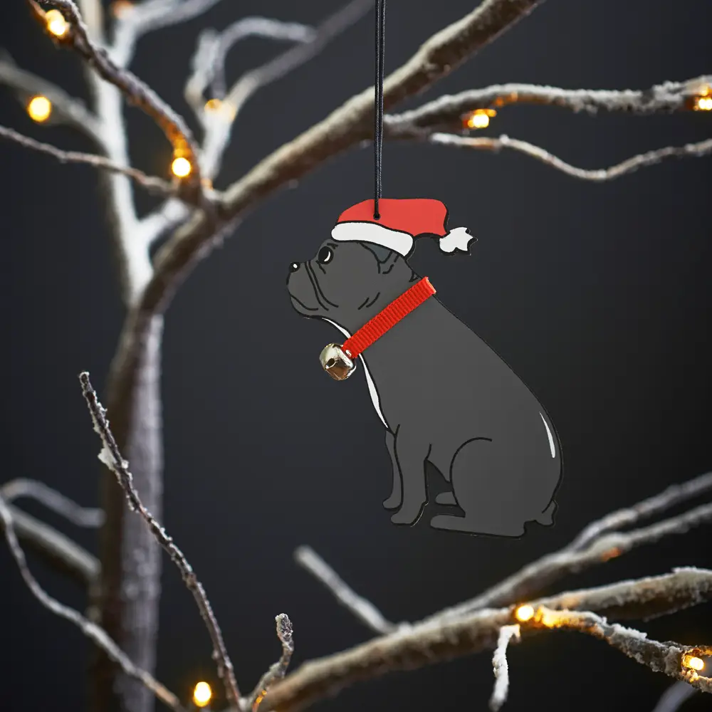 Christmas Tree Dog Decoration, French Bulldog