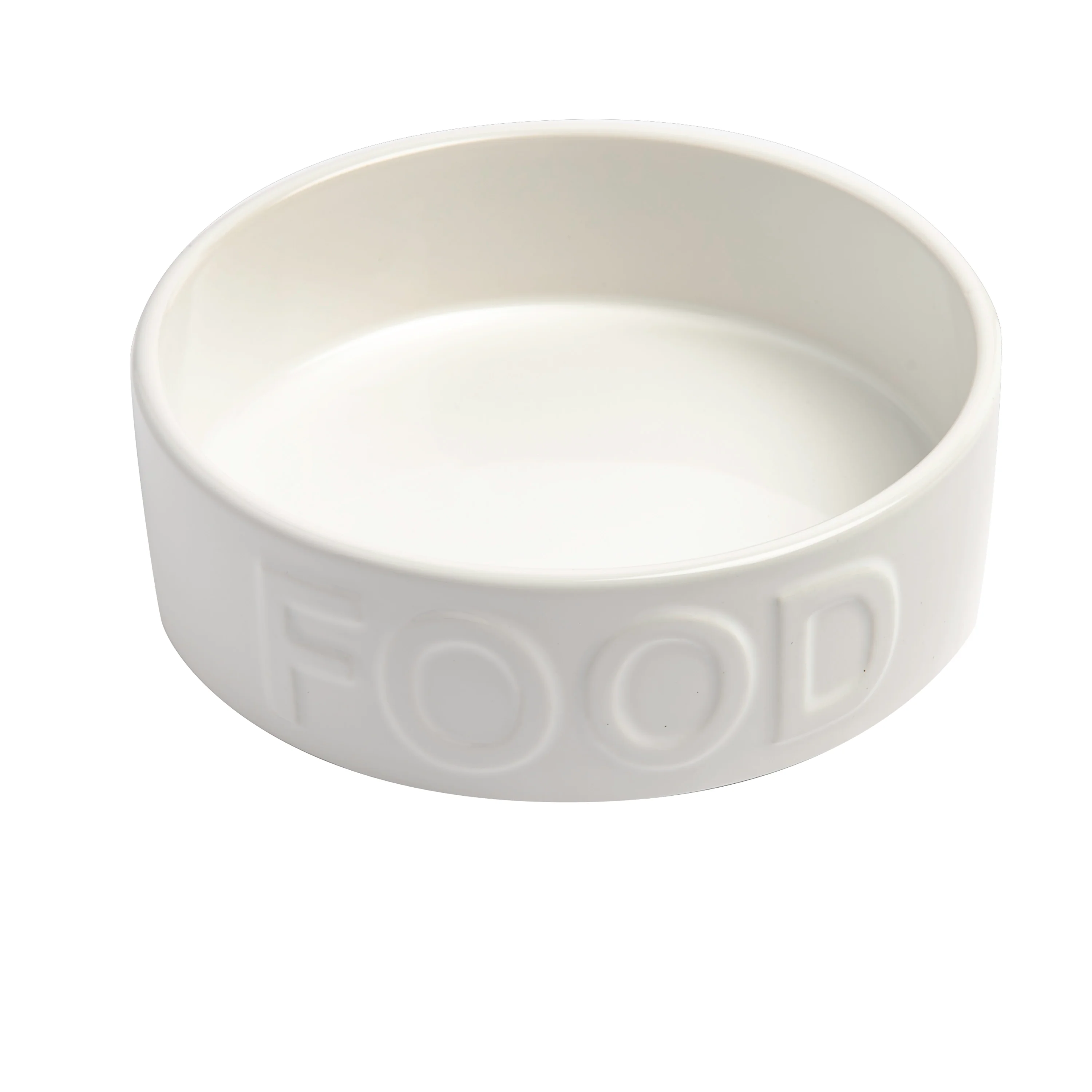 "Food" Classic White Dog Bowl - Image 3