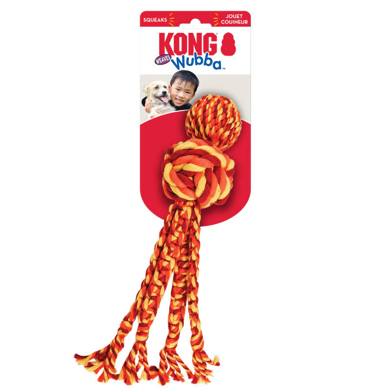 KONG Wubba Weave with Rope, Tug Toy - Small - Image 5