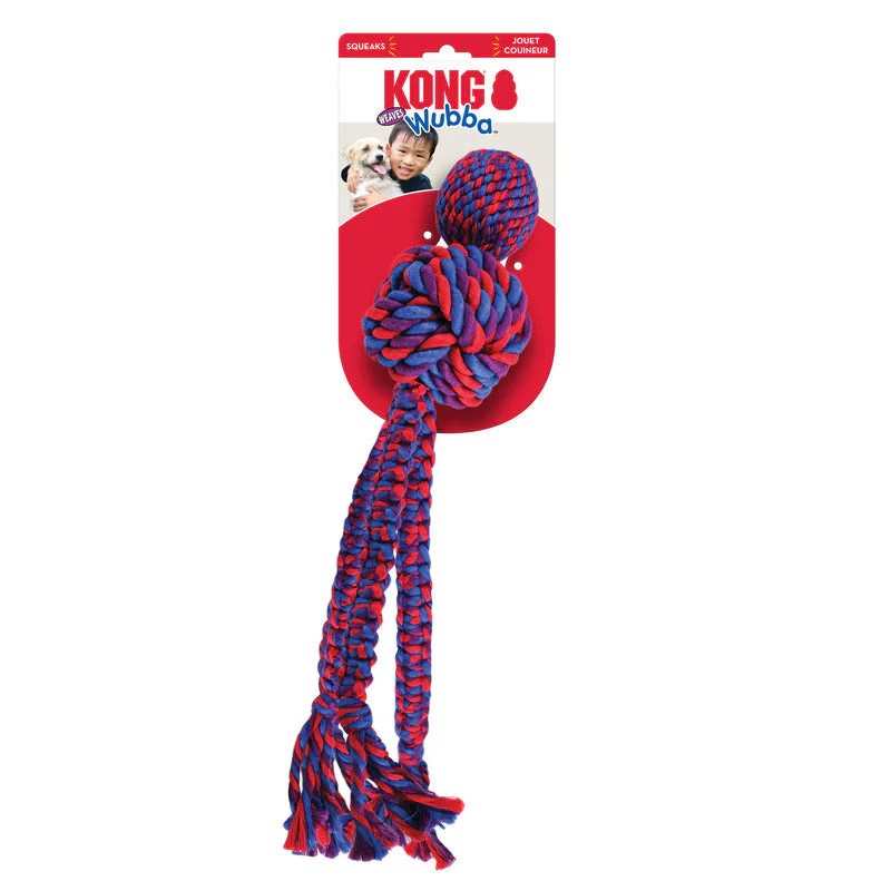 KONG Wubba Weave with Rope, Tug Toy - Small - Image 9