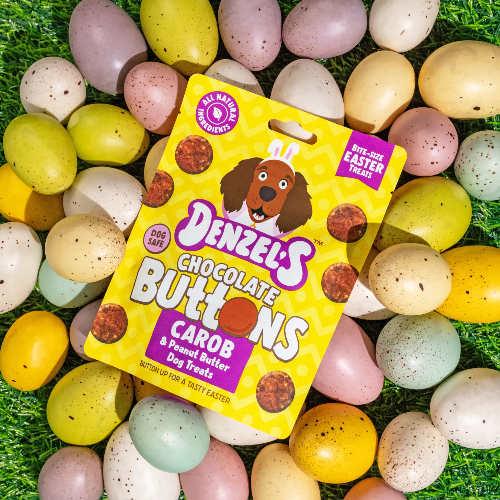 Denzel's Easter Chocolate Buttons Dog Treats - 90g - Image 7