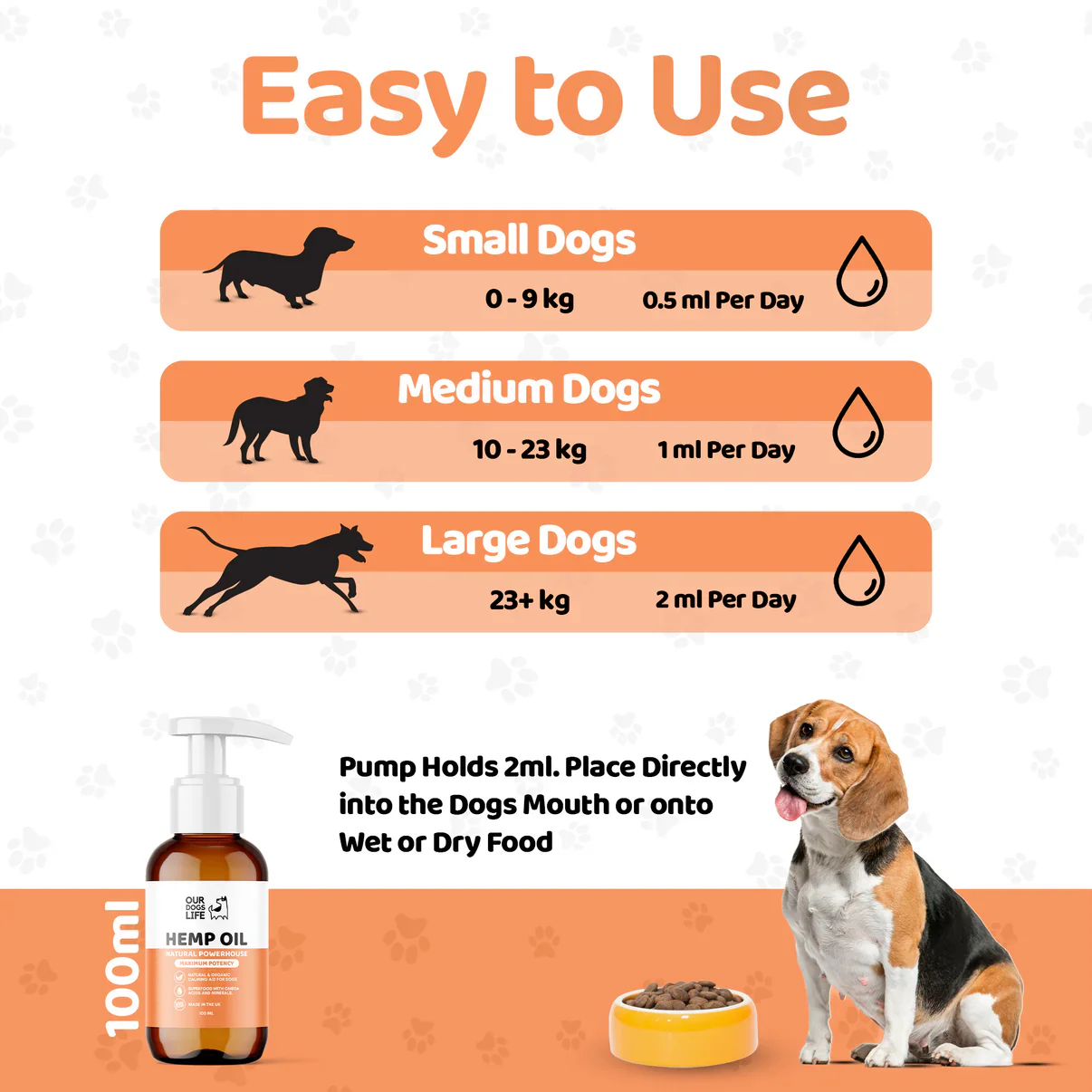DogsLife Hemp Seed Omega Oil Dog Supplement & Food Topper - 500ml - Image 6