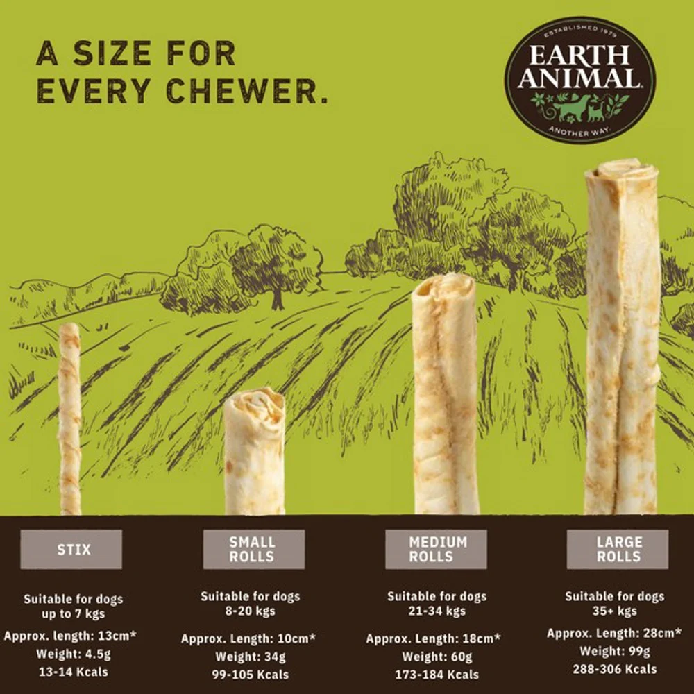 Earth Animal No-Hide Peanut Butter Dog Chews - Medium 2 Pack - Image 4