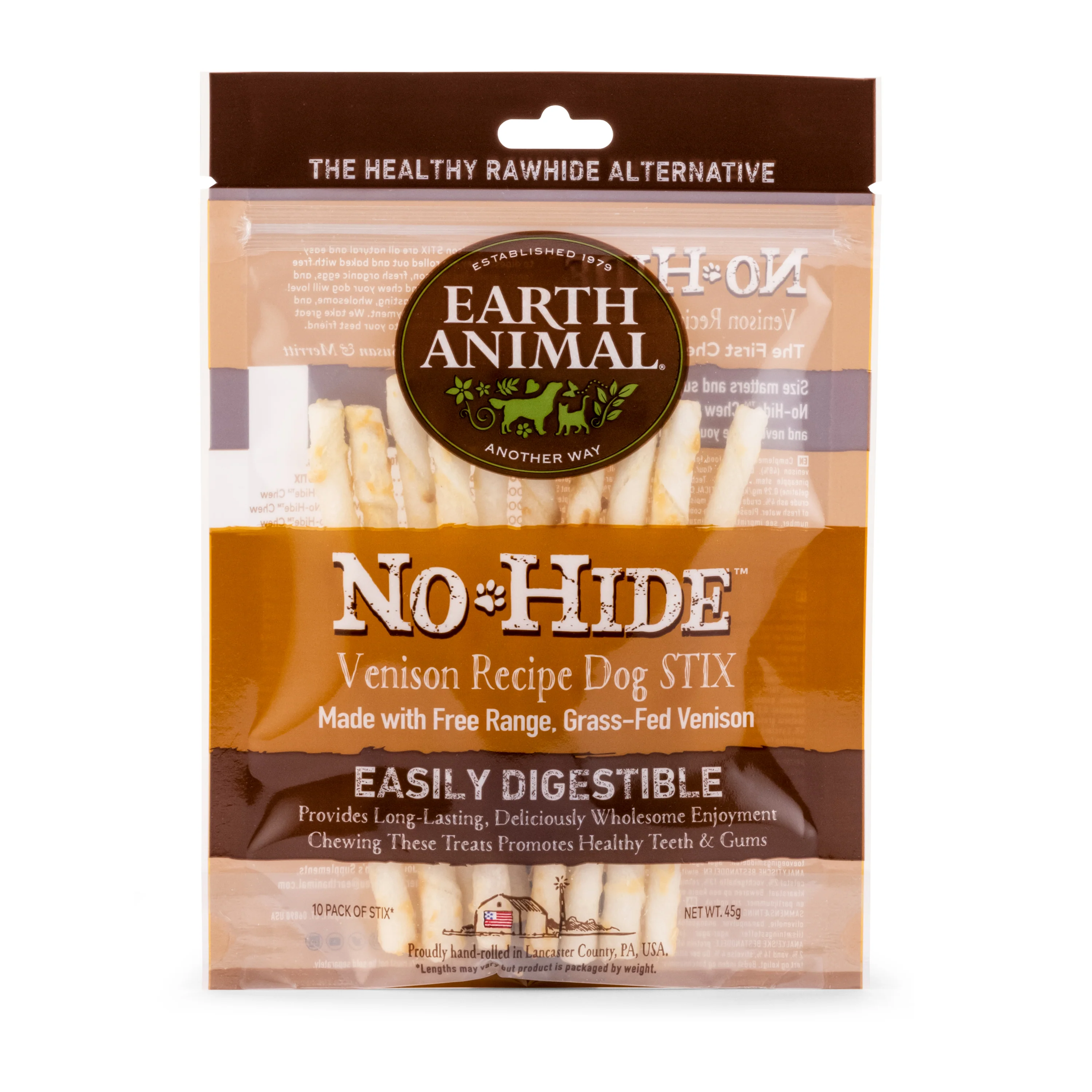 Earth Animal No-Hide Venison Stix Dog Chews - 10 Pcs - Image 2