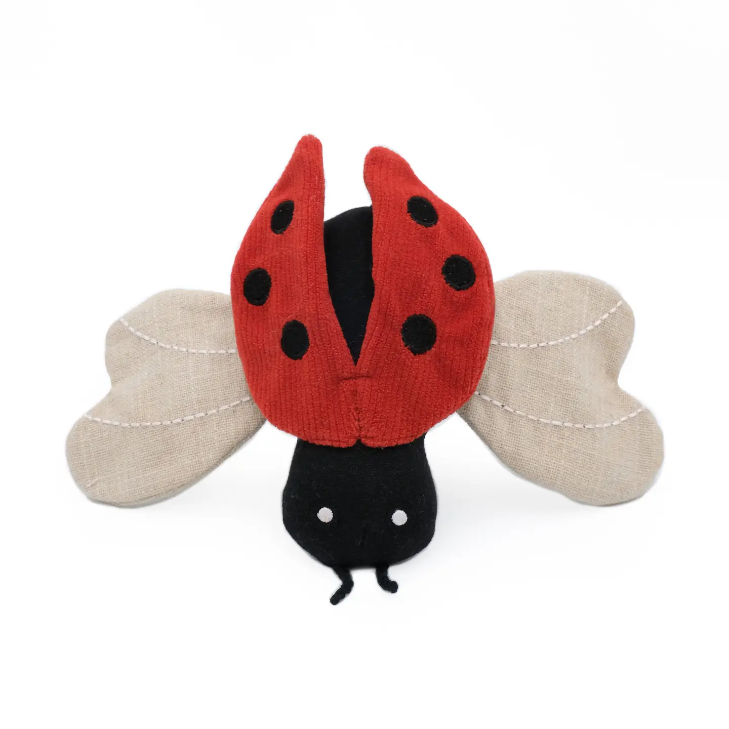 ZippyPaws Cotton & Suede Eco Dog Toy - Ladybug - Image 4