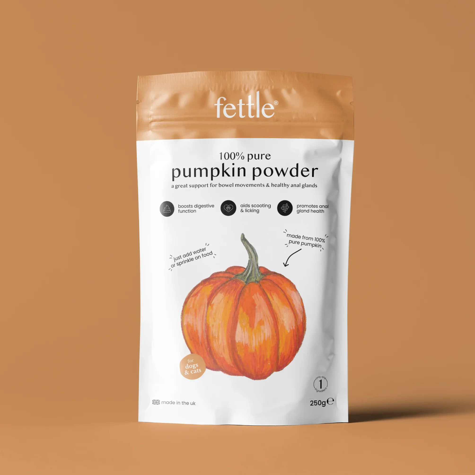Fettle 100% Pure Pumpkin Powder for Dogs - 250g