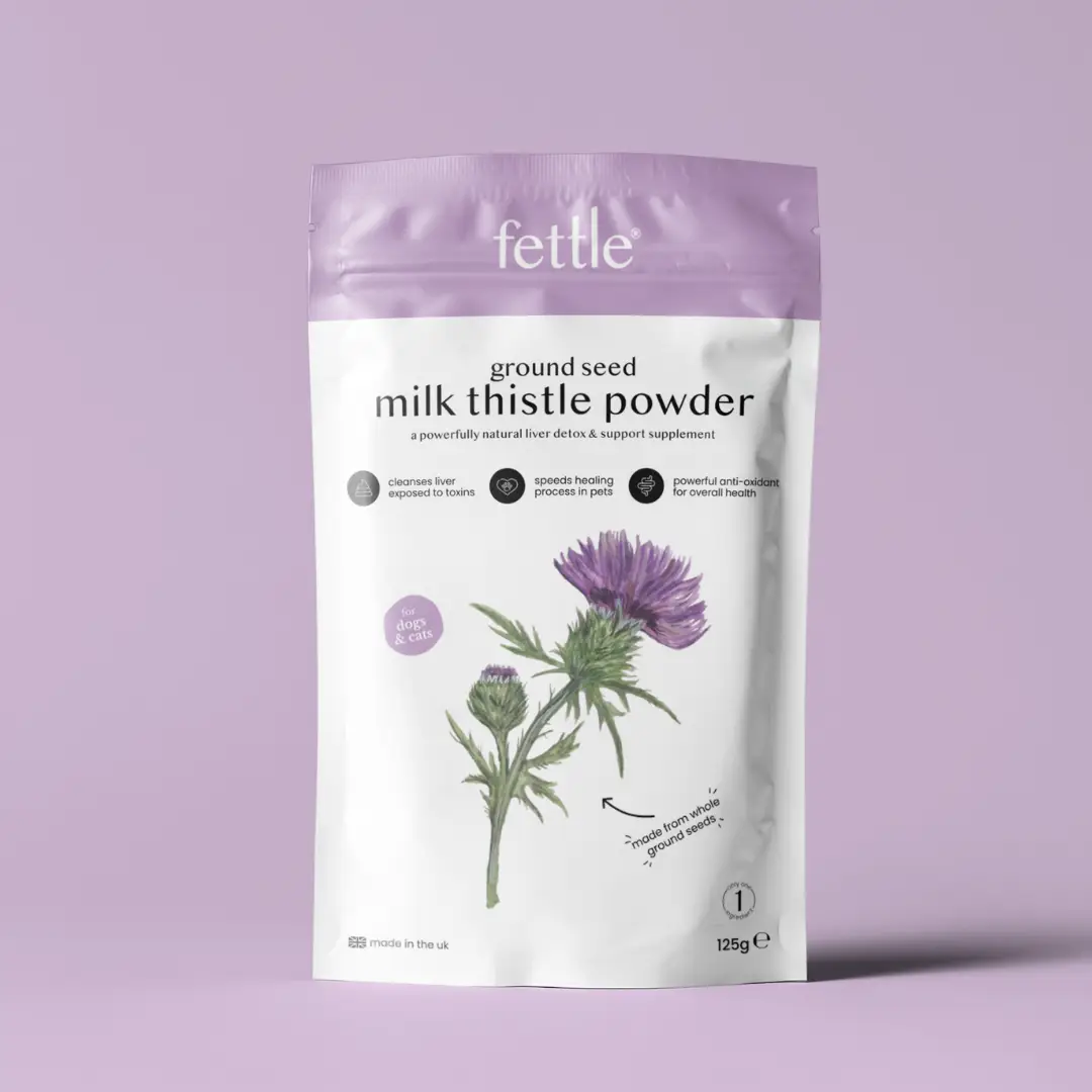 Fettle Ground Seed Milk Thistle Powder for Dogs & Cats - 125g - Expiry 30th April 2026