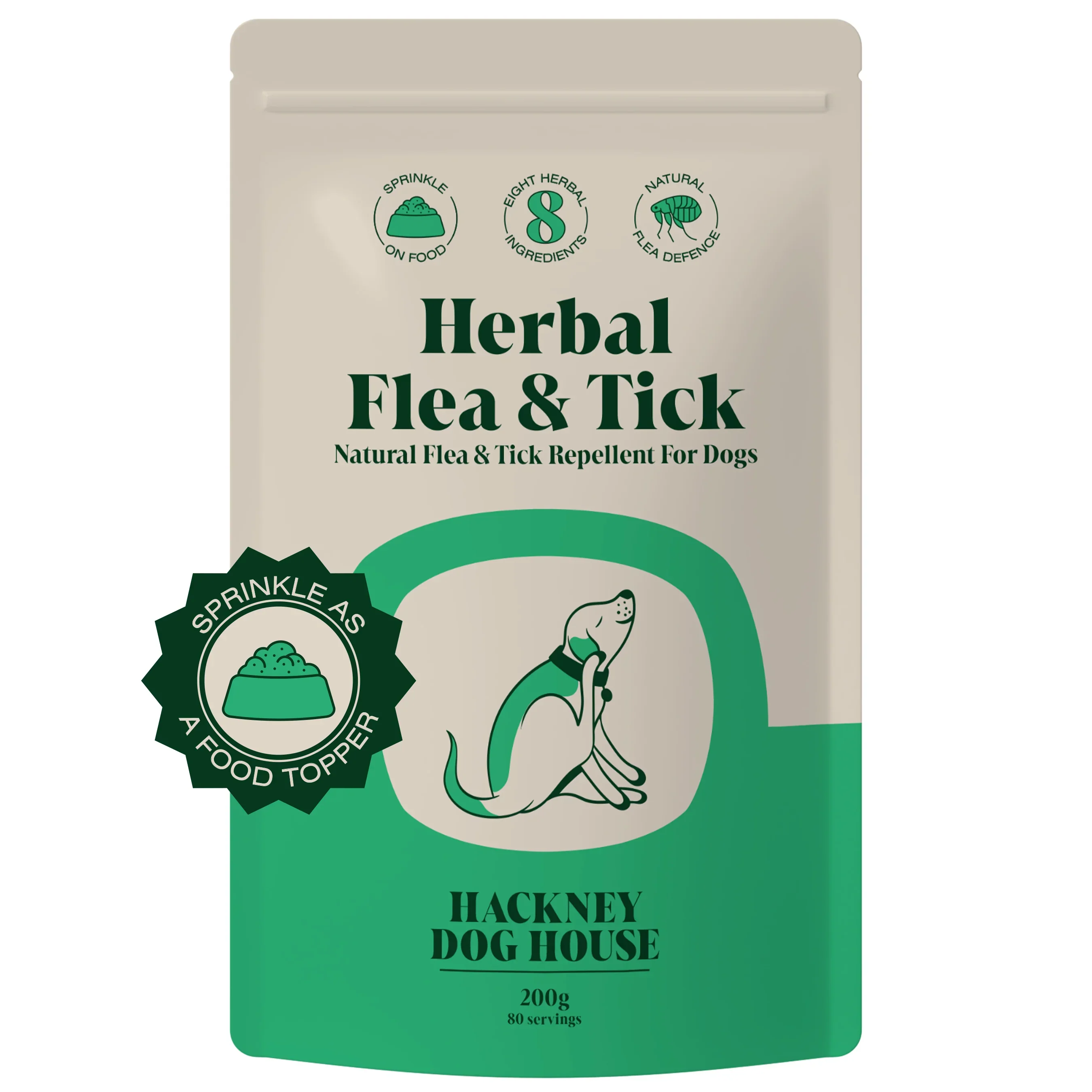 Hackney Dog House Herbal Flea and Tick Repellent Topper for Dogs