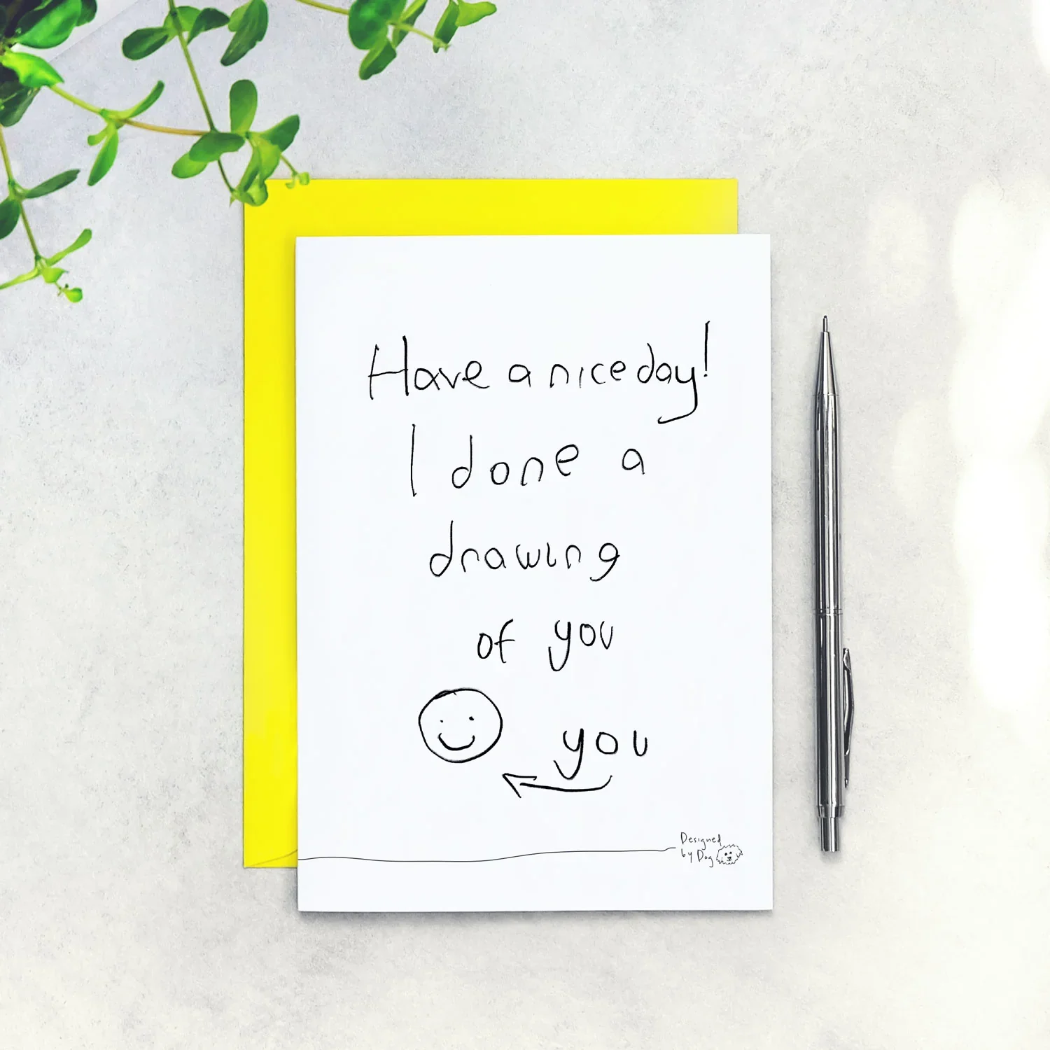 Paper Plane Have a Nice Day - Funny Card Designed by Dog