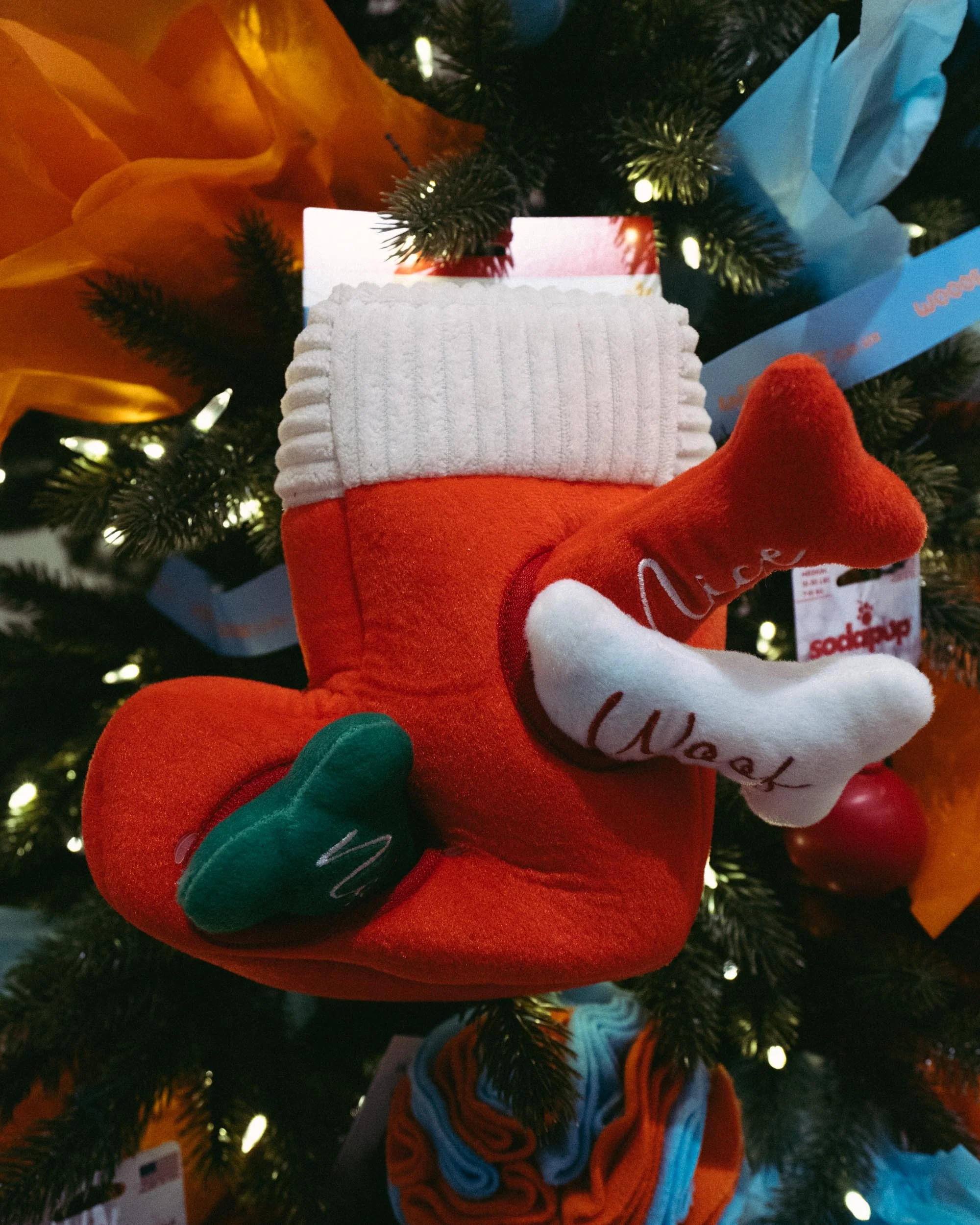 ZippyPaws Christmas Burrow Dog Toy - Naughty or Nice Stocking - Image 3