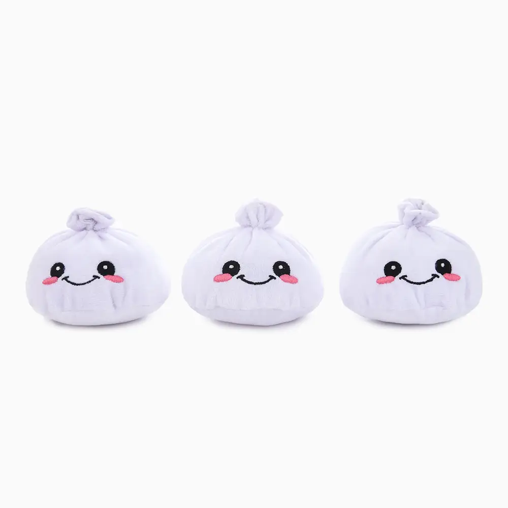 Hugsmart Pet Food Party Dog Toy - Dim Sum Soup Dumplings - Image 4