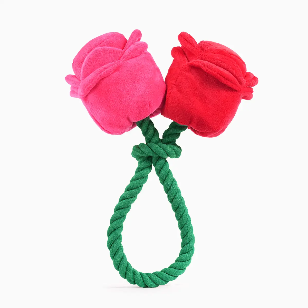 Hugsmart Pet Woof Love Dog Rope Toy - Roses - Image 3