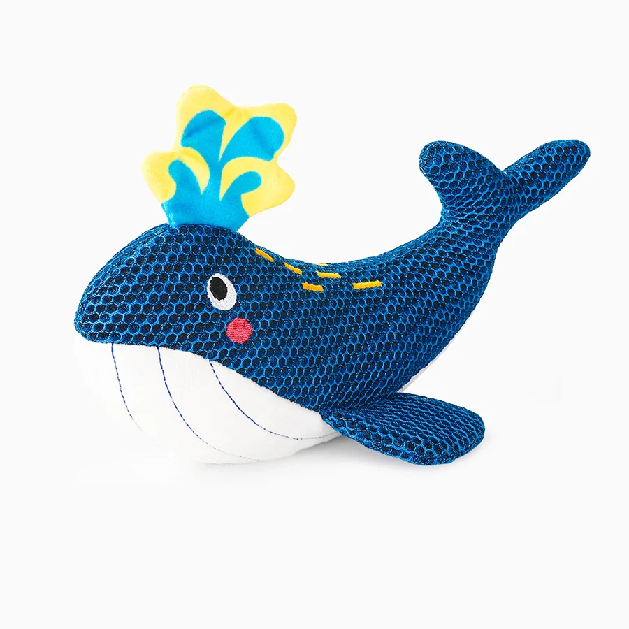 Hugsmart Whale, Durable Dog Toy