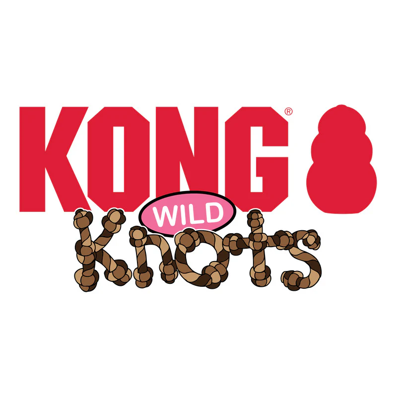 KONG Wild Knots Tiger, Soft Toy with Knotted Inner Rope & Squeaker - Medium / Large - Image 5