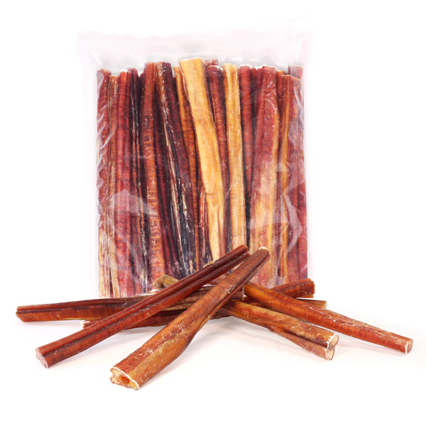 WOOOF Low Odour 20cm Pizzle Bully Sticks Natural Dog Chews - 4 Pack - Image 2