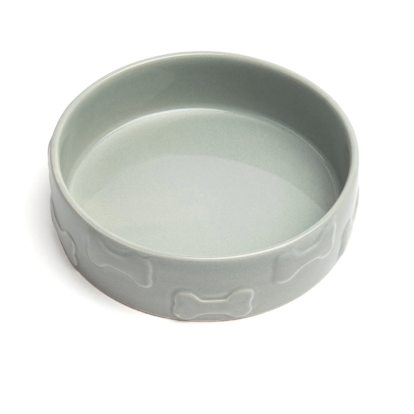 Grey Bone Pattern Ceramic Dog Bowl - Image 4