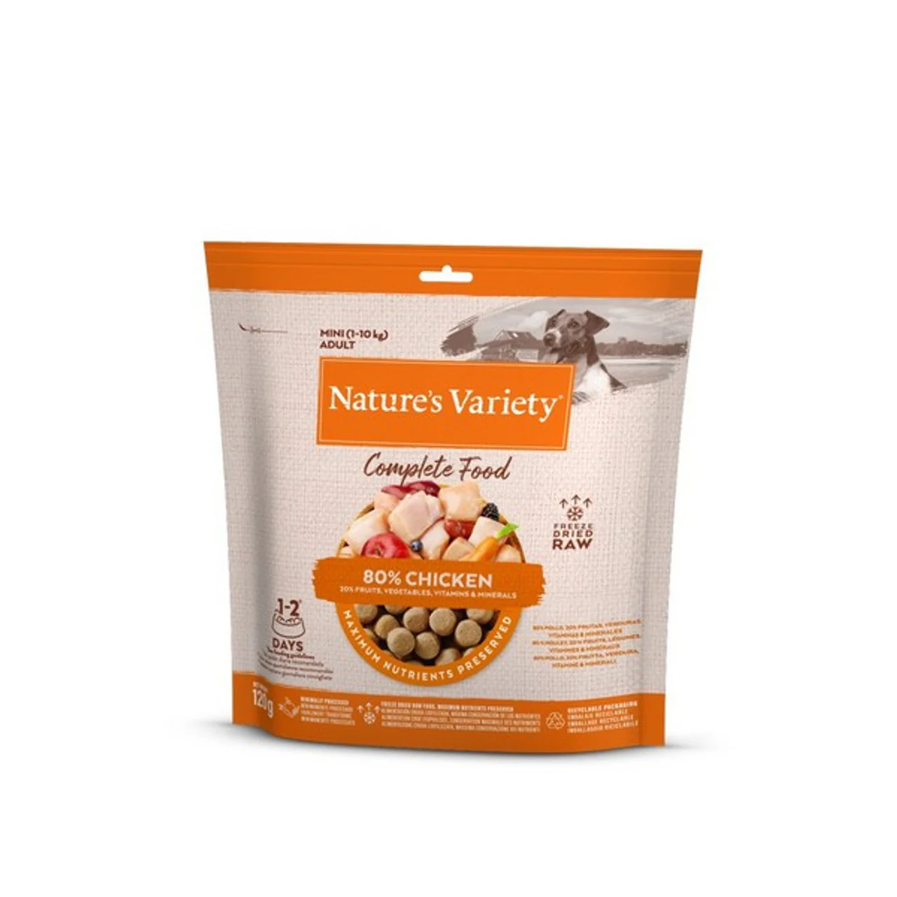 Natures Variety Freeze Dried Complete Meal Adult, Chicken - 120g - Expiry 29th April 2026