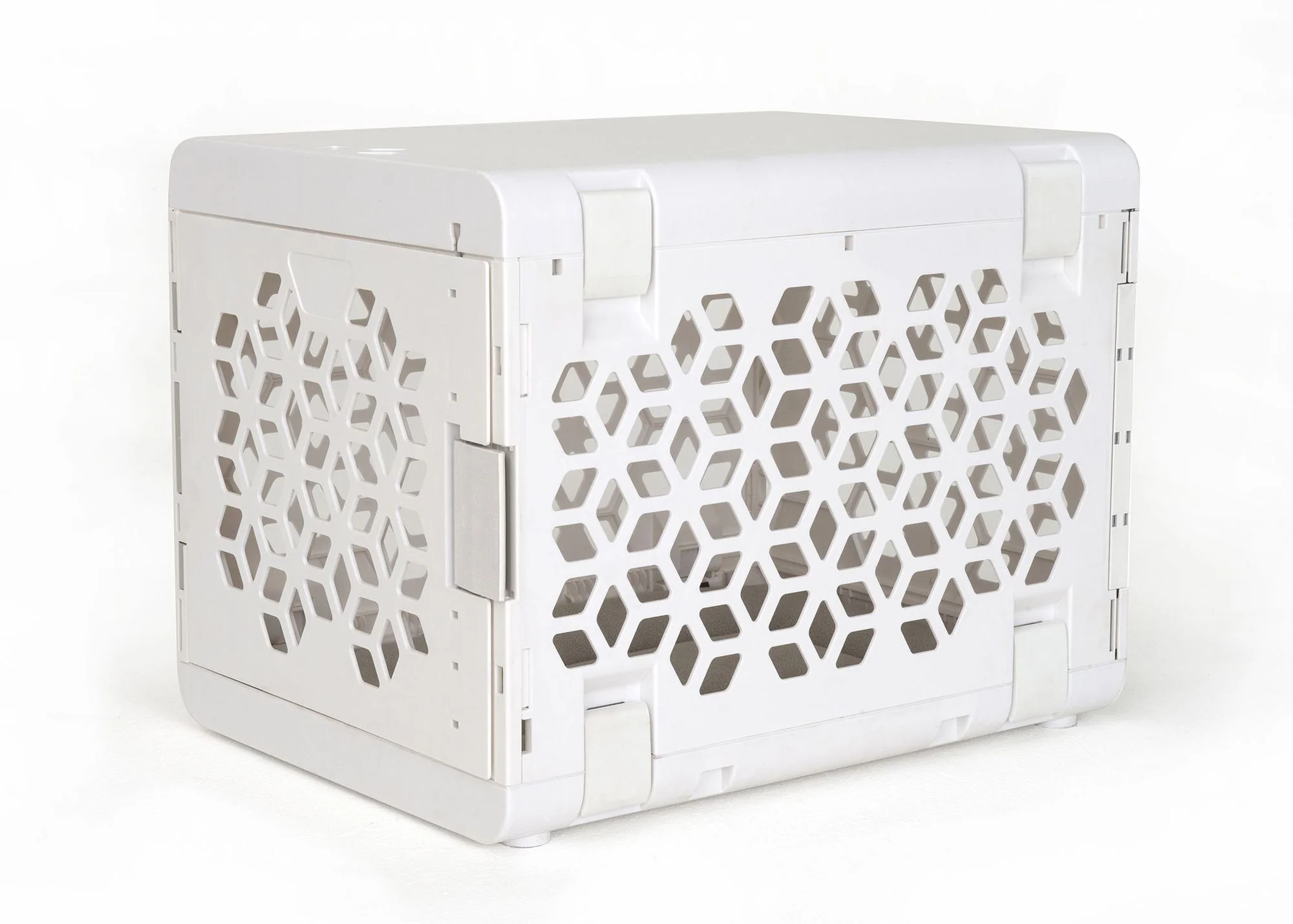 KindTail Pawd® Modern White Collapsible Plastic Dog & Pet Crate - Image 11