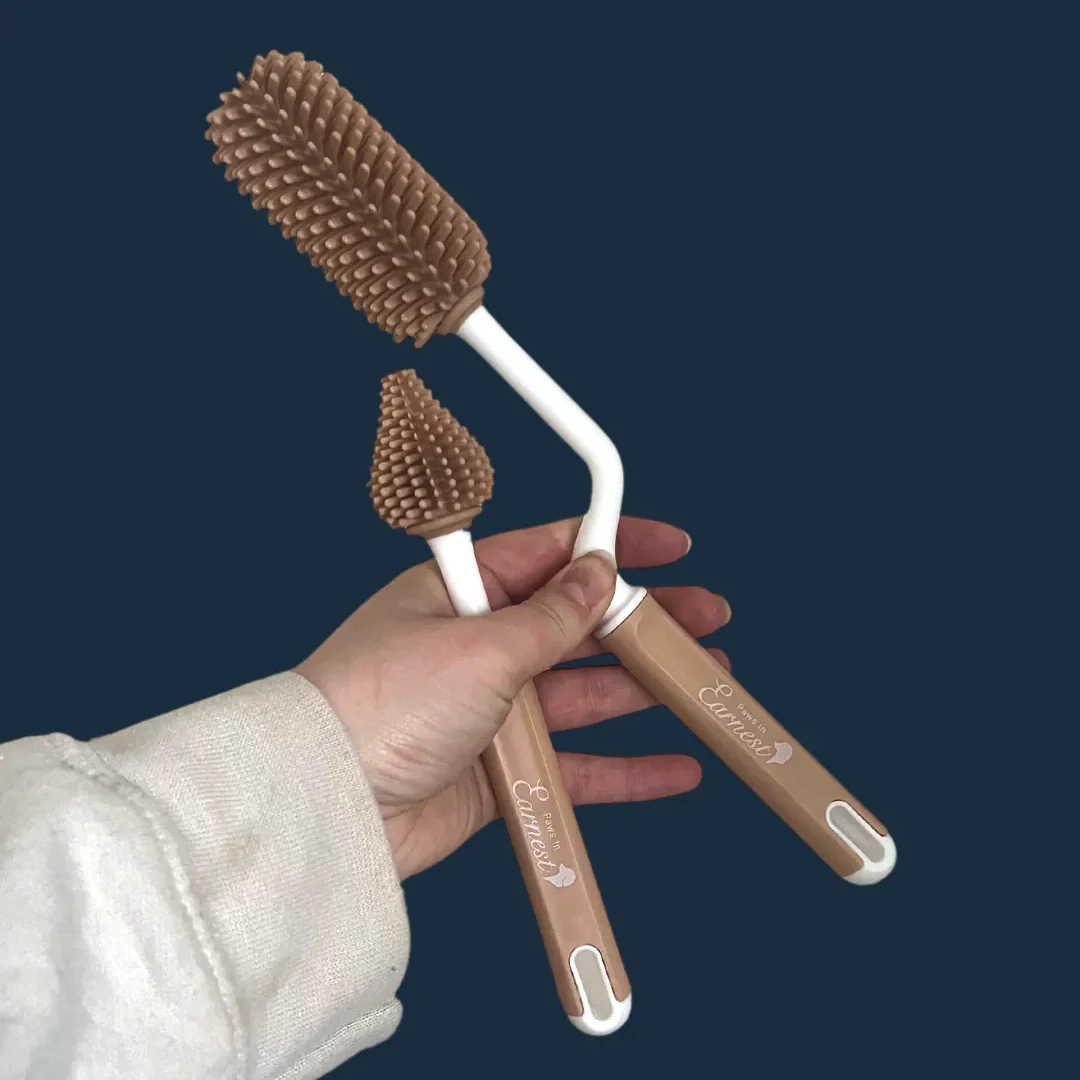 Paws in Earnest Dog Bowl & Treat Dispenser Cleaning Brush Set - Image 3