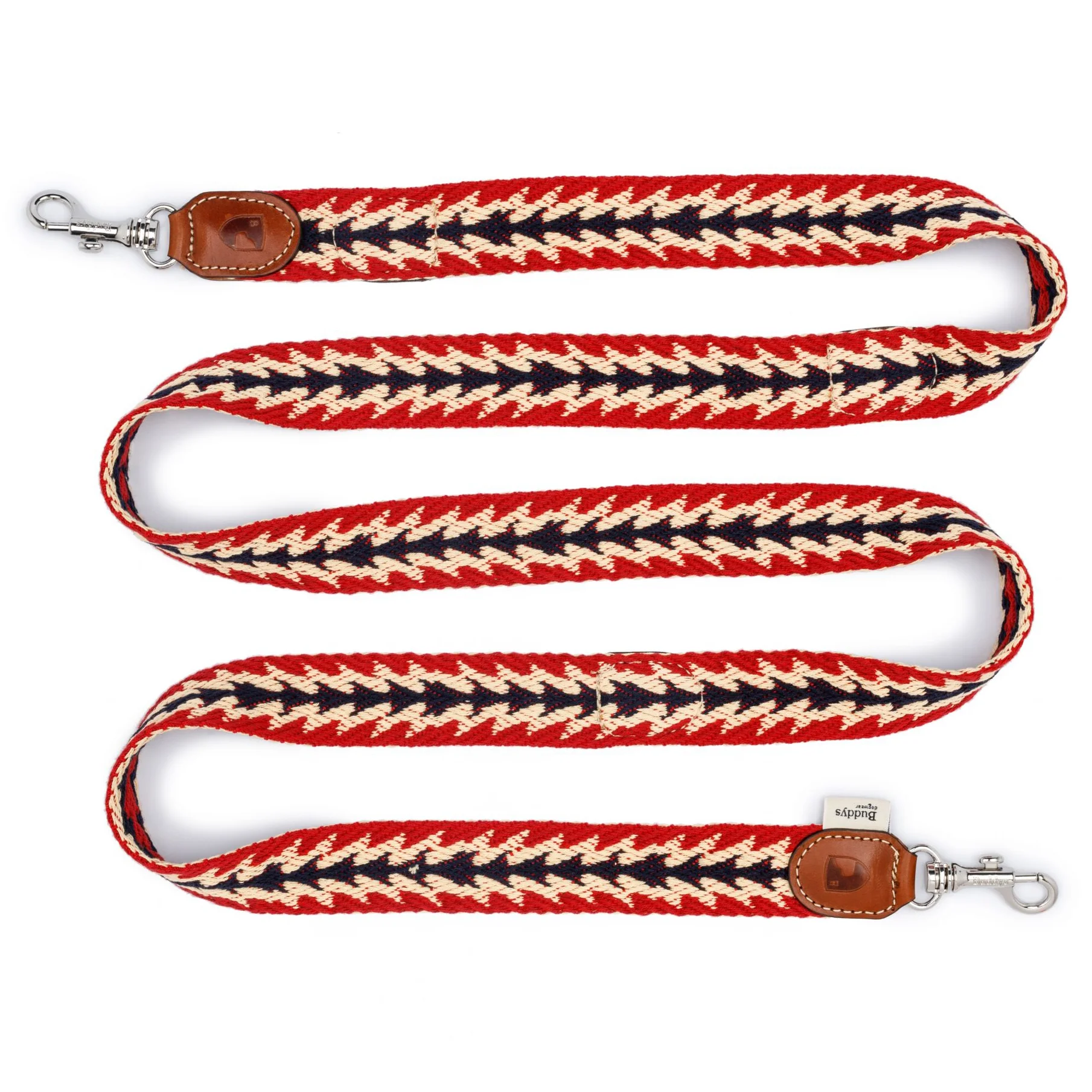 Buddys Dogwear Peruvian Arrow Red 2m Adjustable Dog Lead