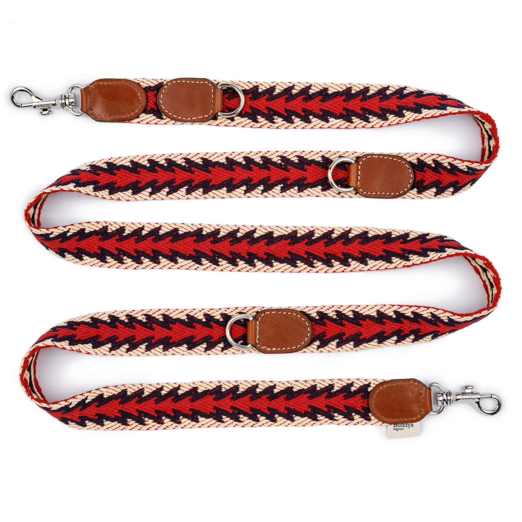 Buddys Dogwear Peruvian Arrow Red 2m Adjustable Dog Lead - Image 2
