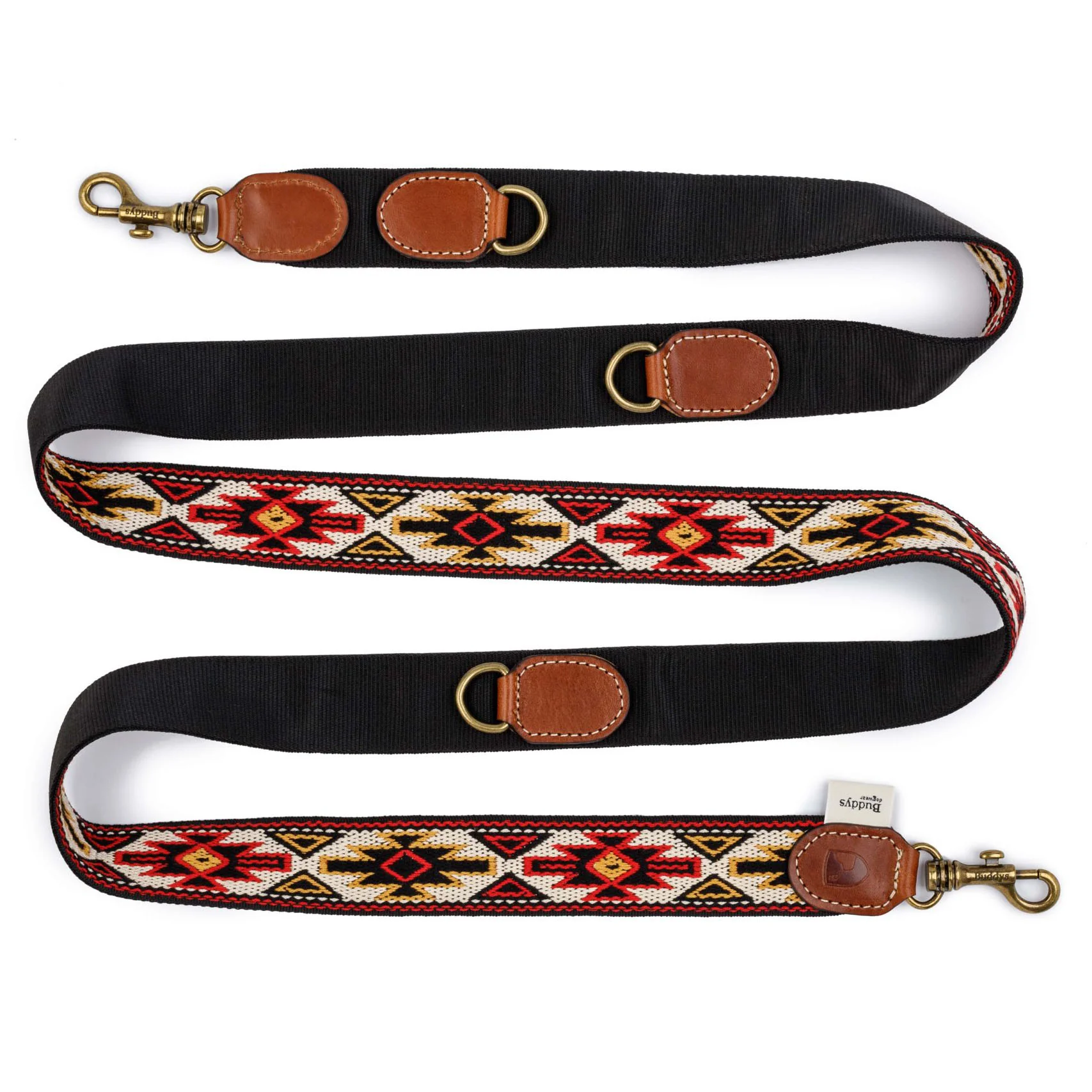 Buddys Dogwear Peyote Red 2m Adjustable Dog Lead - Image 2