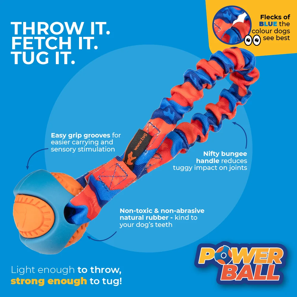 Tug-E-Nuff Pocket Powerball Bungee Tug Ball Dog Toy - Image 5