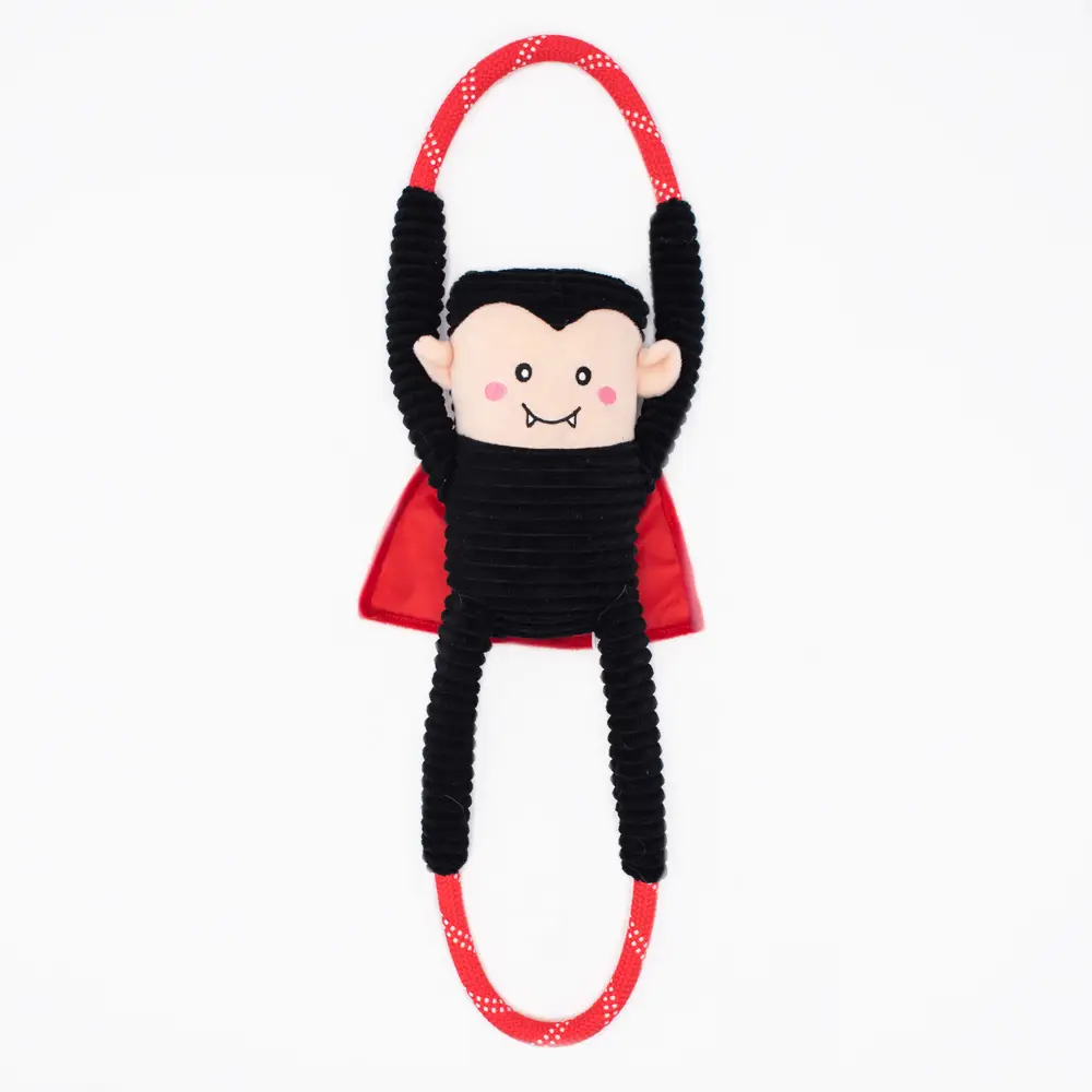 ZippyPaws Ropetugz Halloween Dog Tug Toy - Dracula
