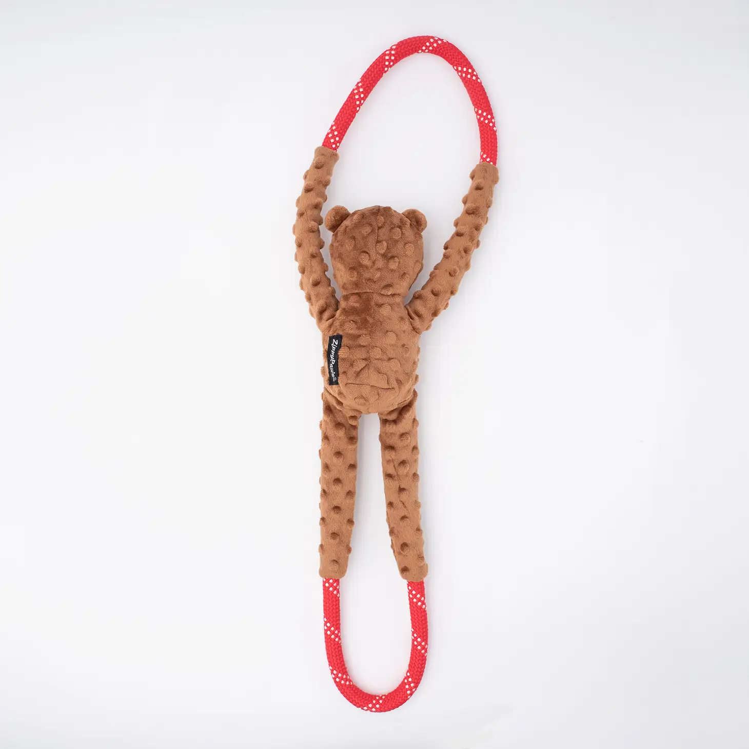 ZippyPaws Ropetugz Dog Tug Toy - Love Heart Bear - Image 3