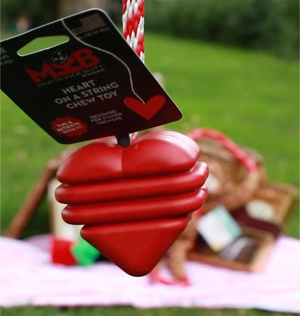 SodaPup Heart on a String Ultra Durable Rubber Rope Toy - Image 7