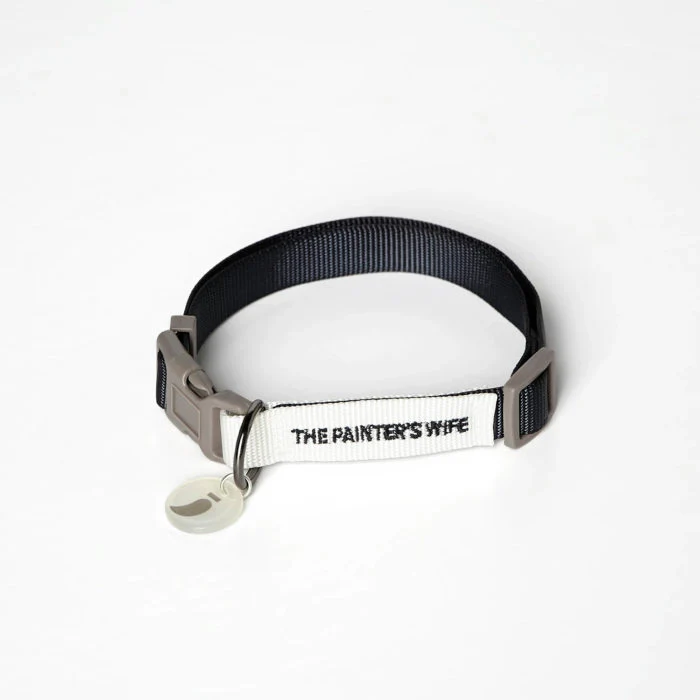 Sonia Dog Collar - Navy & White