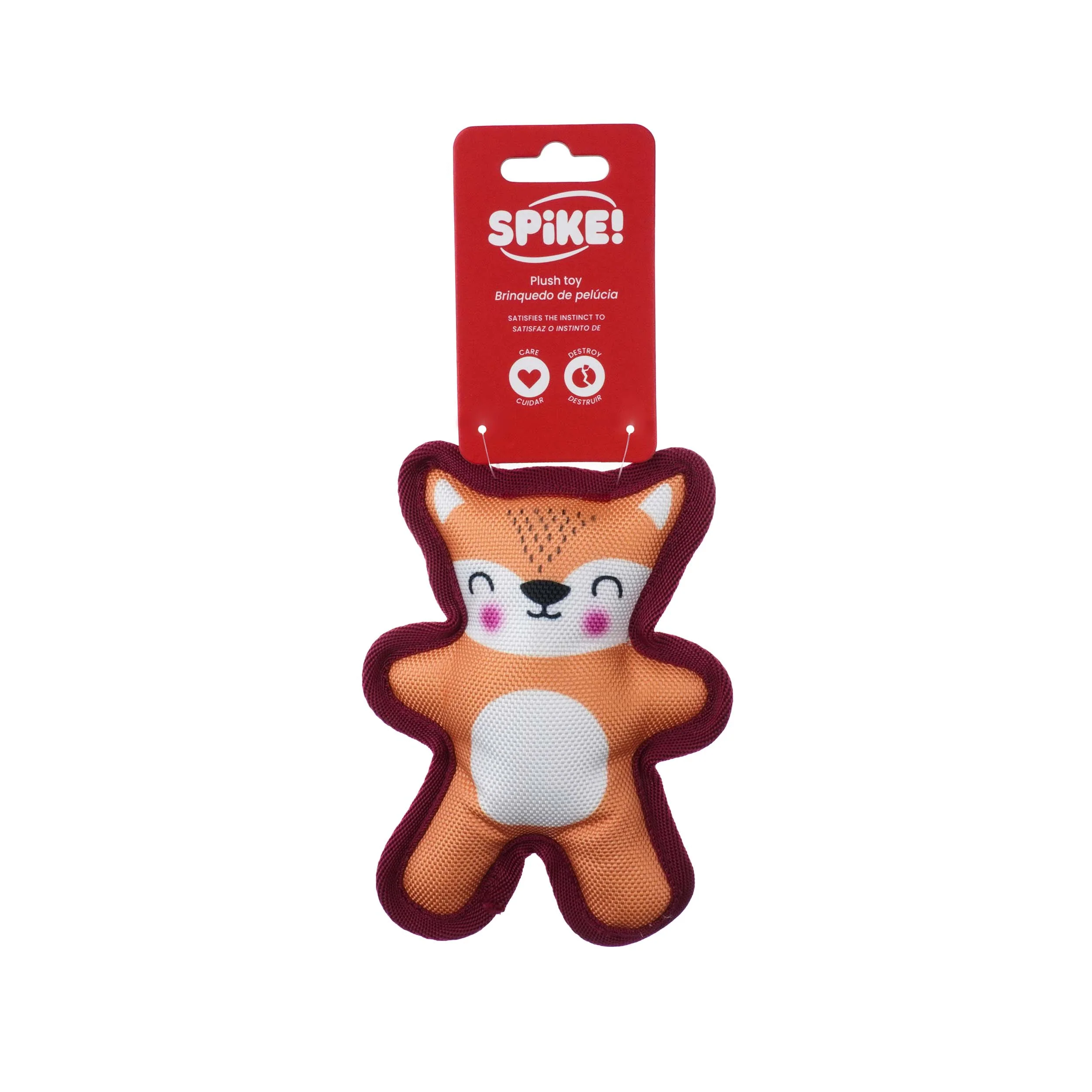 Spike Canvas Fox Dog Toy