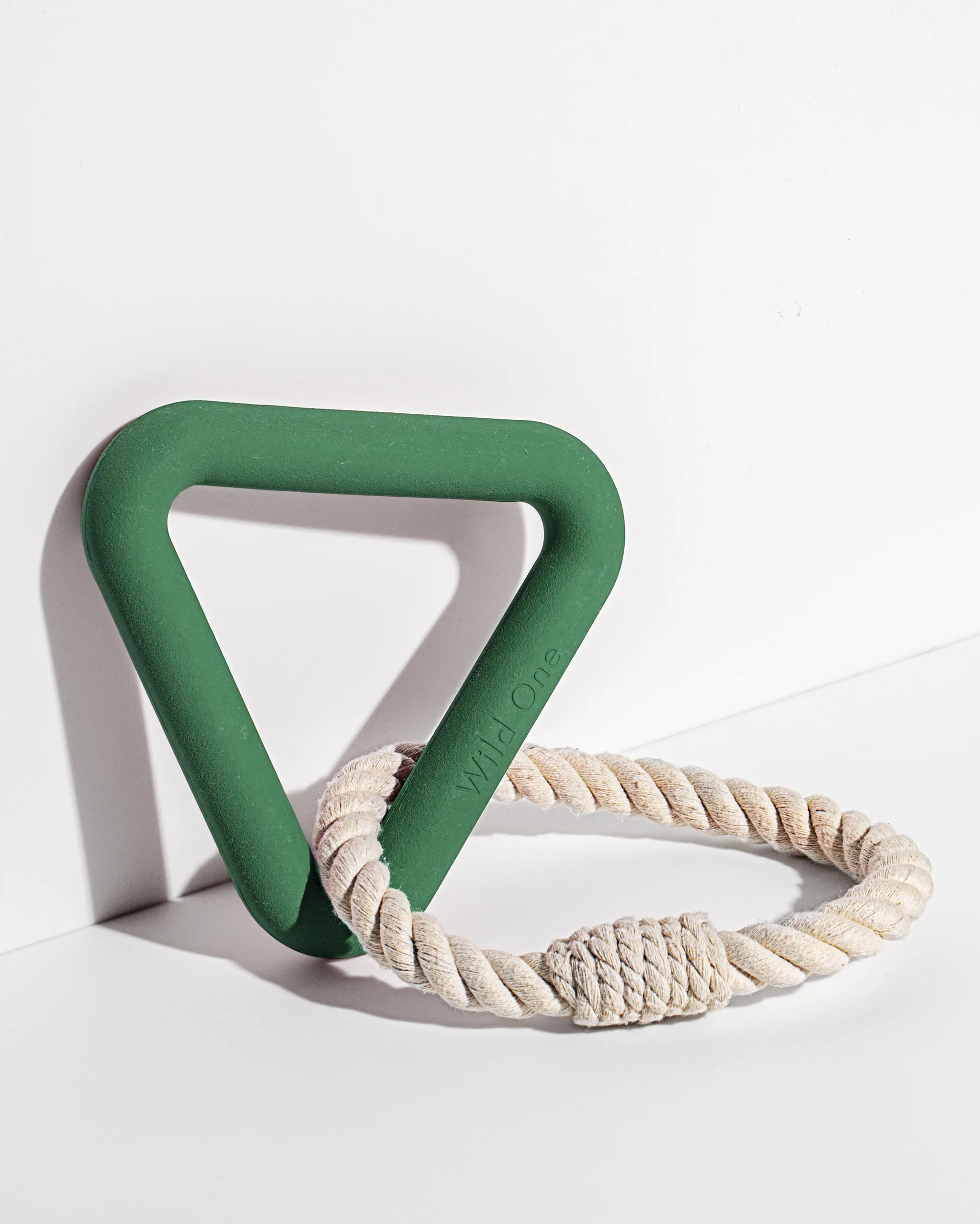 Triangle Rubber & Cotton Rope Tug Chew Toy for Dogs - Image 5
