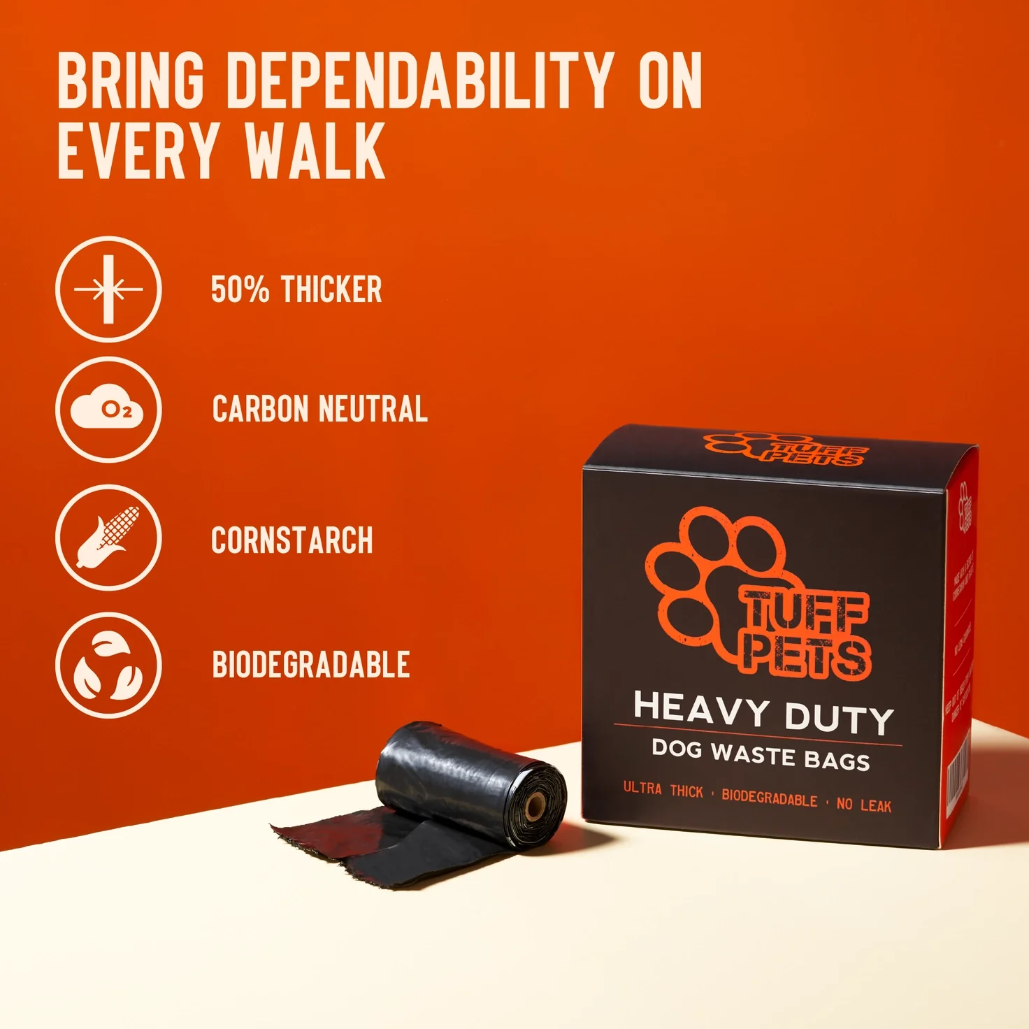 Tuff Pets Heavy Duty Biodegradable Dog Poop Bags with Handles - Image 3