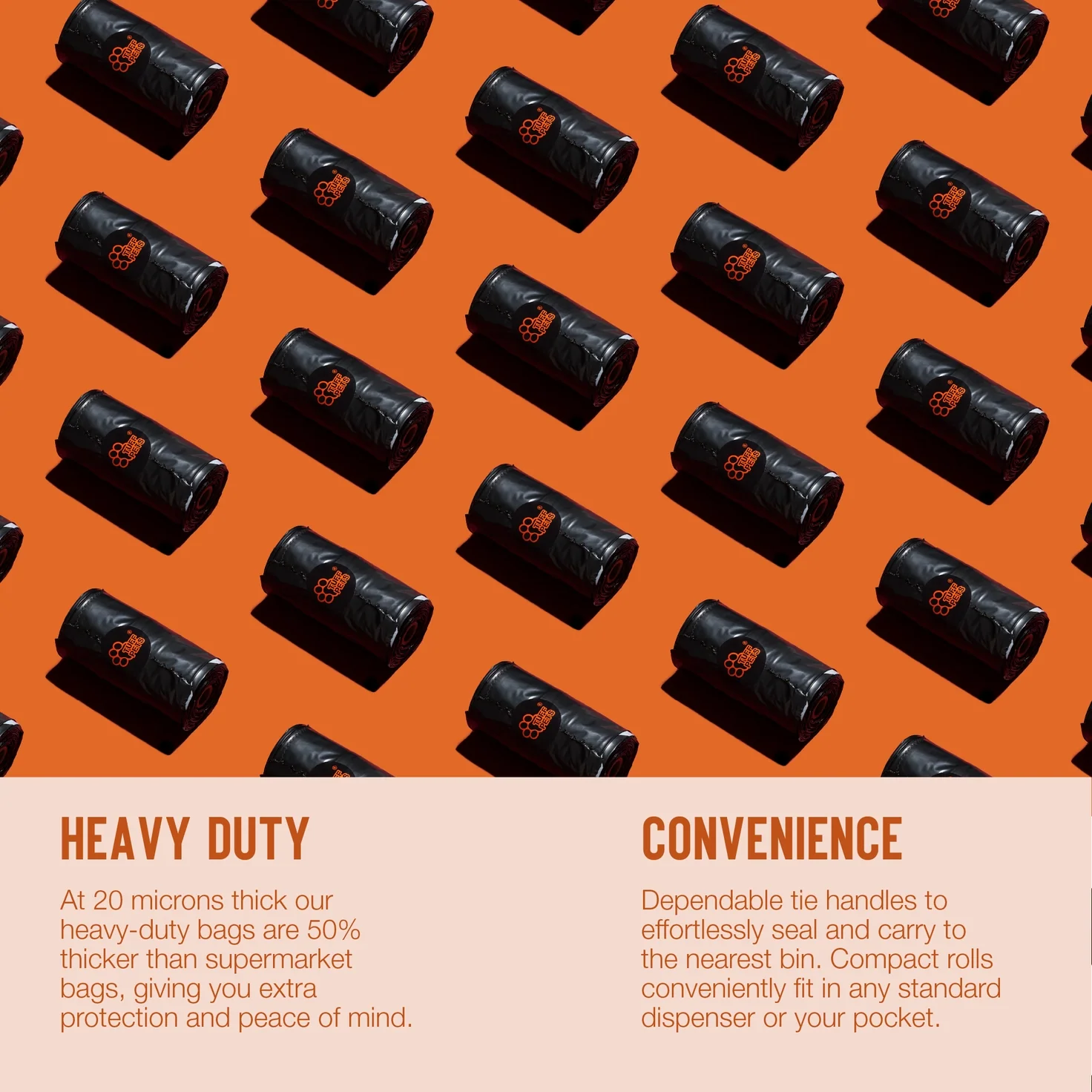 Tuff Pets Heavy Duty Biodegradable Dog Poop Bags with Handles - Image 5