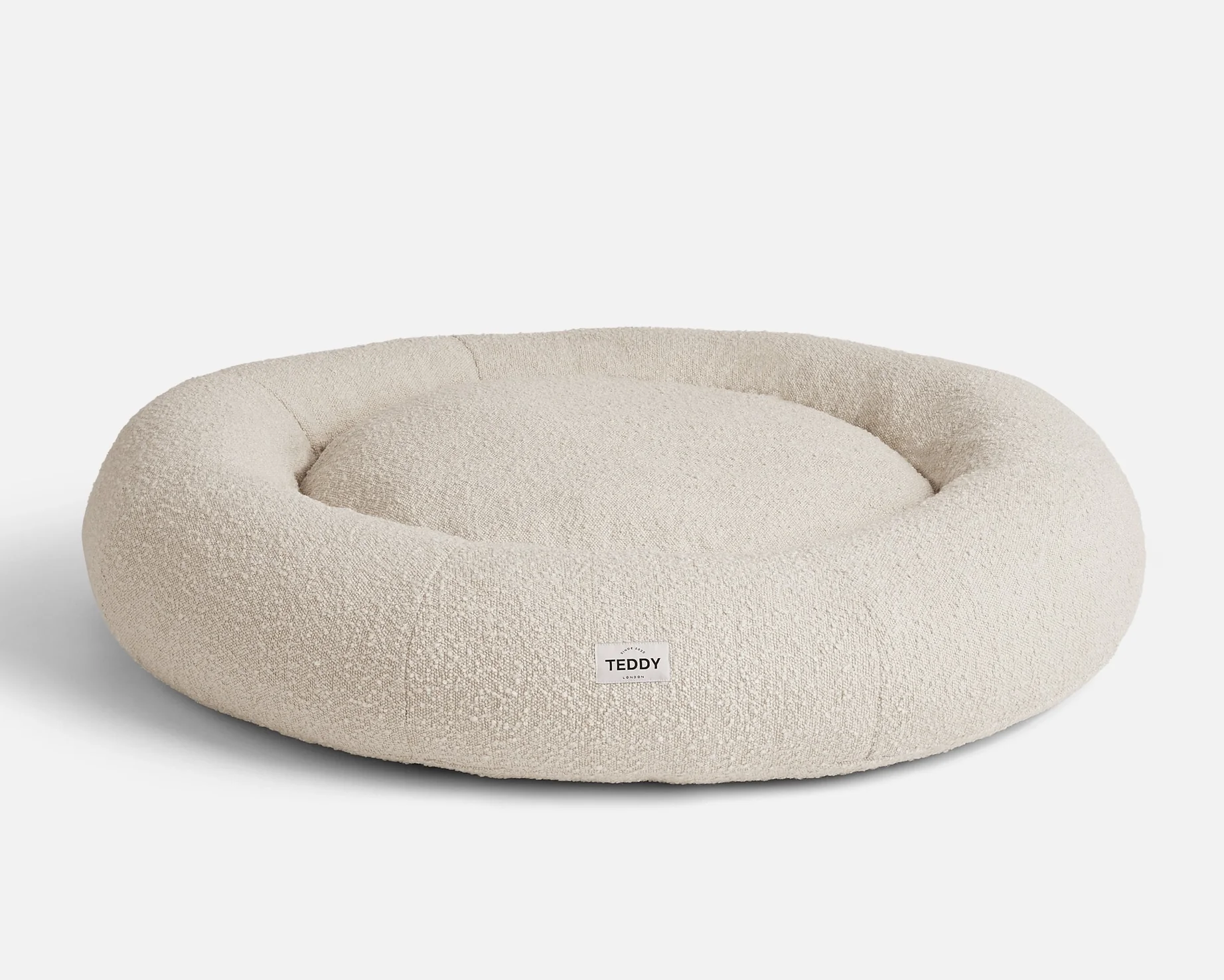 White Boucle Fabric Cloud Bed for Dogs - S/M/L - Image 3