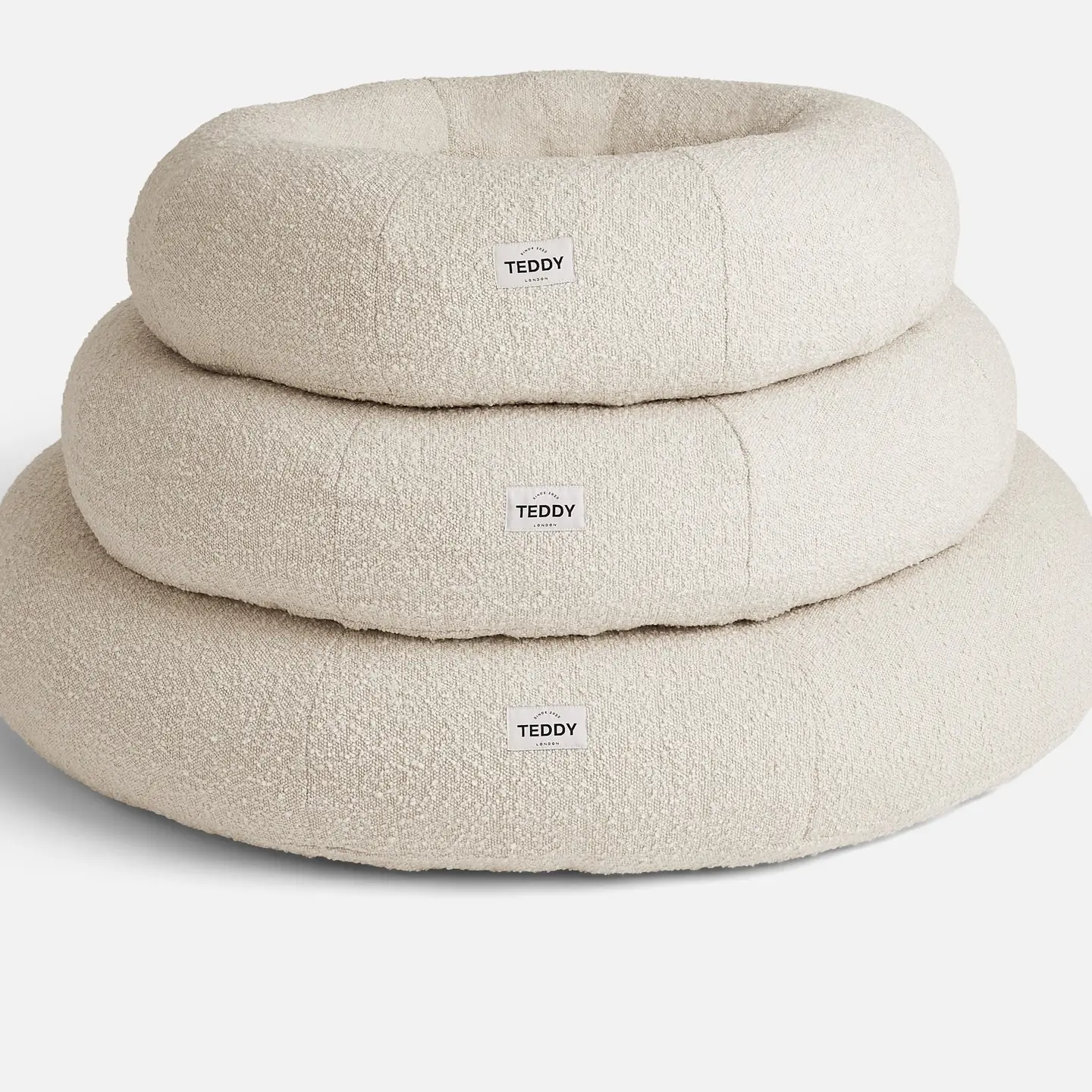White Boucle Fabric Cloud Bed for Dogs - S/M/L - Image 8