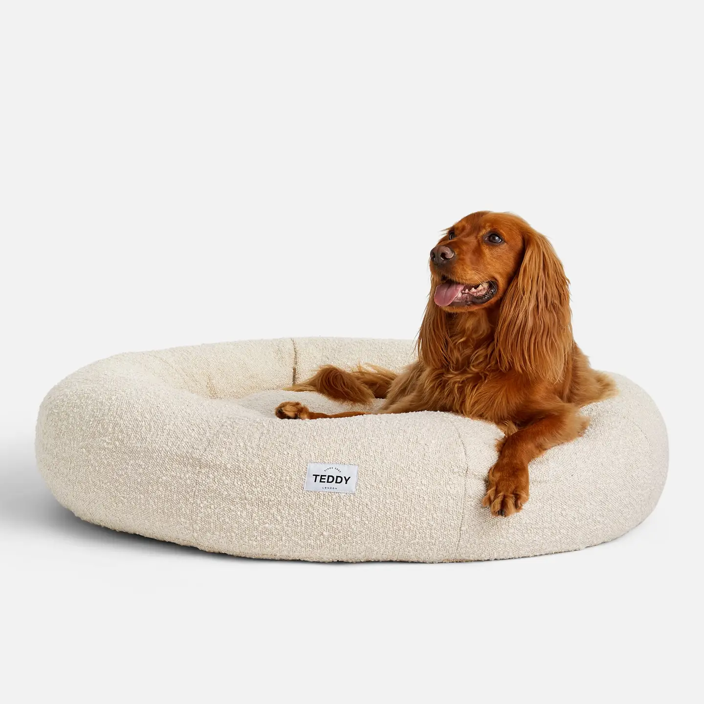White Boucle Fabric Cloud Bed for Dogs - S/M/L - Image 9