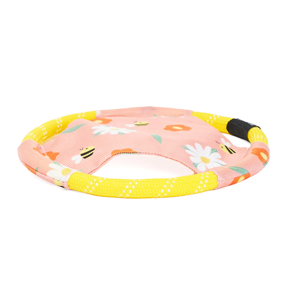ZippyPaws Rope Gliderz Dog Frisbee Tug Toy - Daisy - Image 4