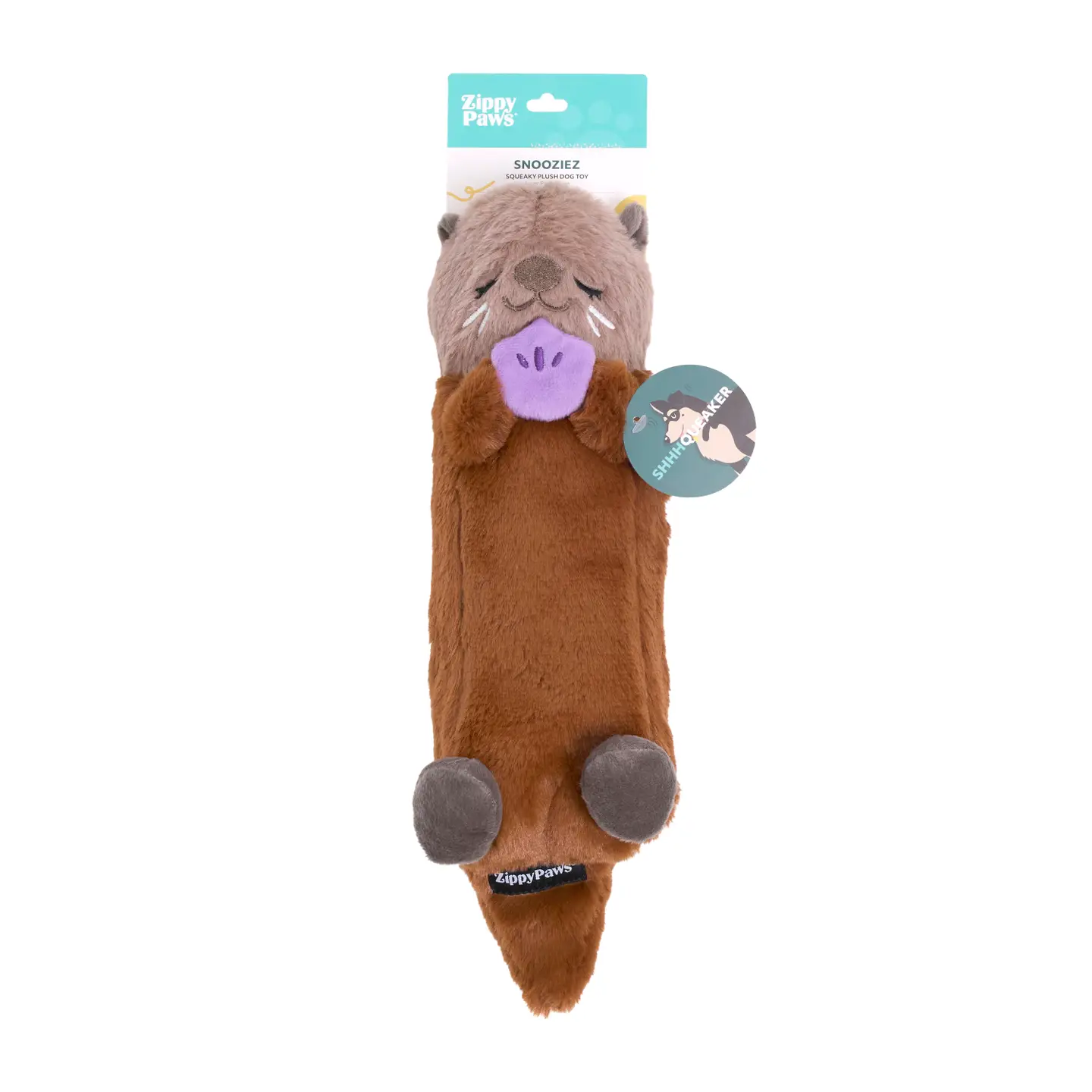 ZippyPaws Snooziez with Shhhqueaker - Otter - Image 4