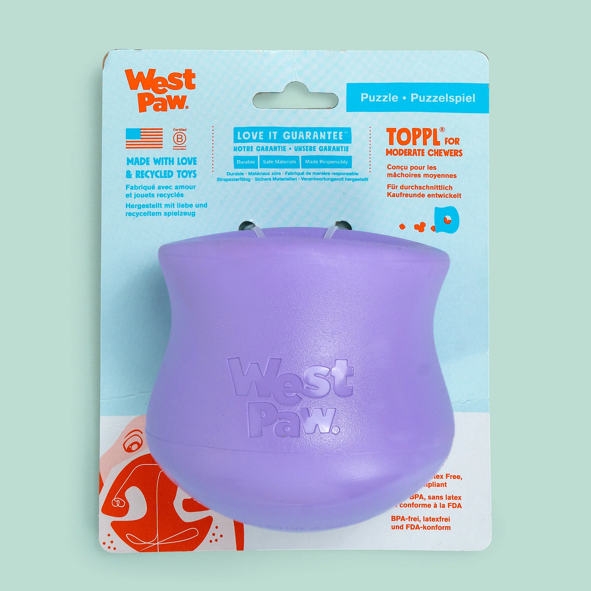West Paw Zogoflex Toppl Limited Edition Lavender - Image 9